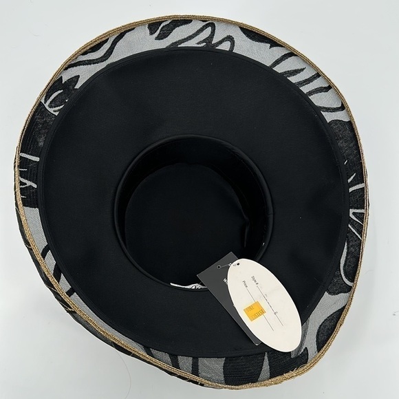 Ms. Divine Gold & Black Brimmed Church Hat NWT - Picture 4 of 6
